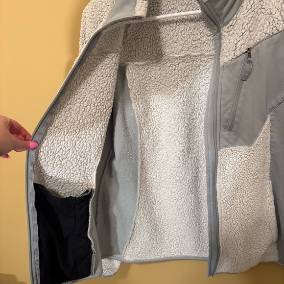 Columbia Womens Arctic Crest Sherpa Full Zip Jacket Medium Gray gorpcore outdoor - Picture 6 of 7